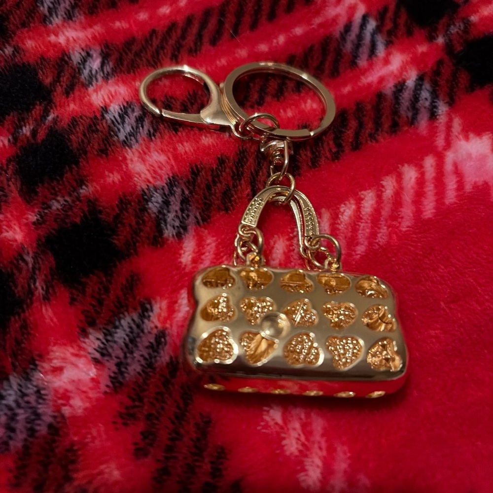 Source Unknown Green and Gold Bag Keychain - Picture 3 of 6